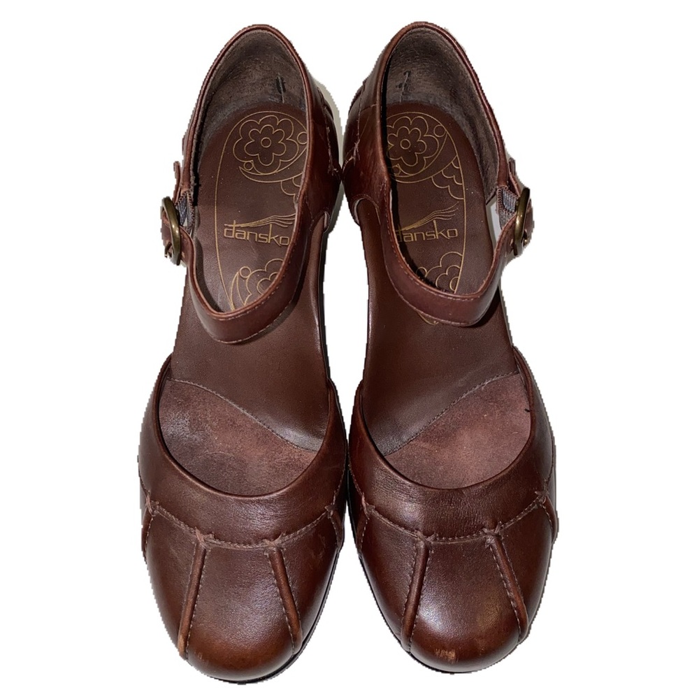 Dansko leather clog heels